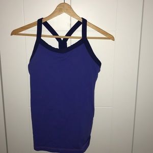 Blue lulu lemon workout top